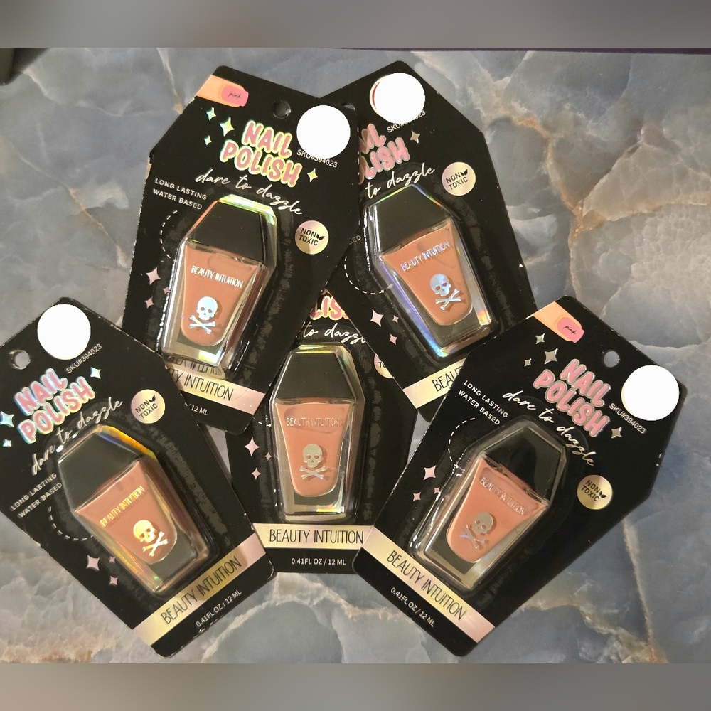 Beauty Intuition Dare to Dazzle Tombstone Shaped Nail Polish - Pink -Pack of 5